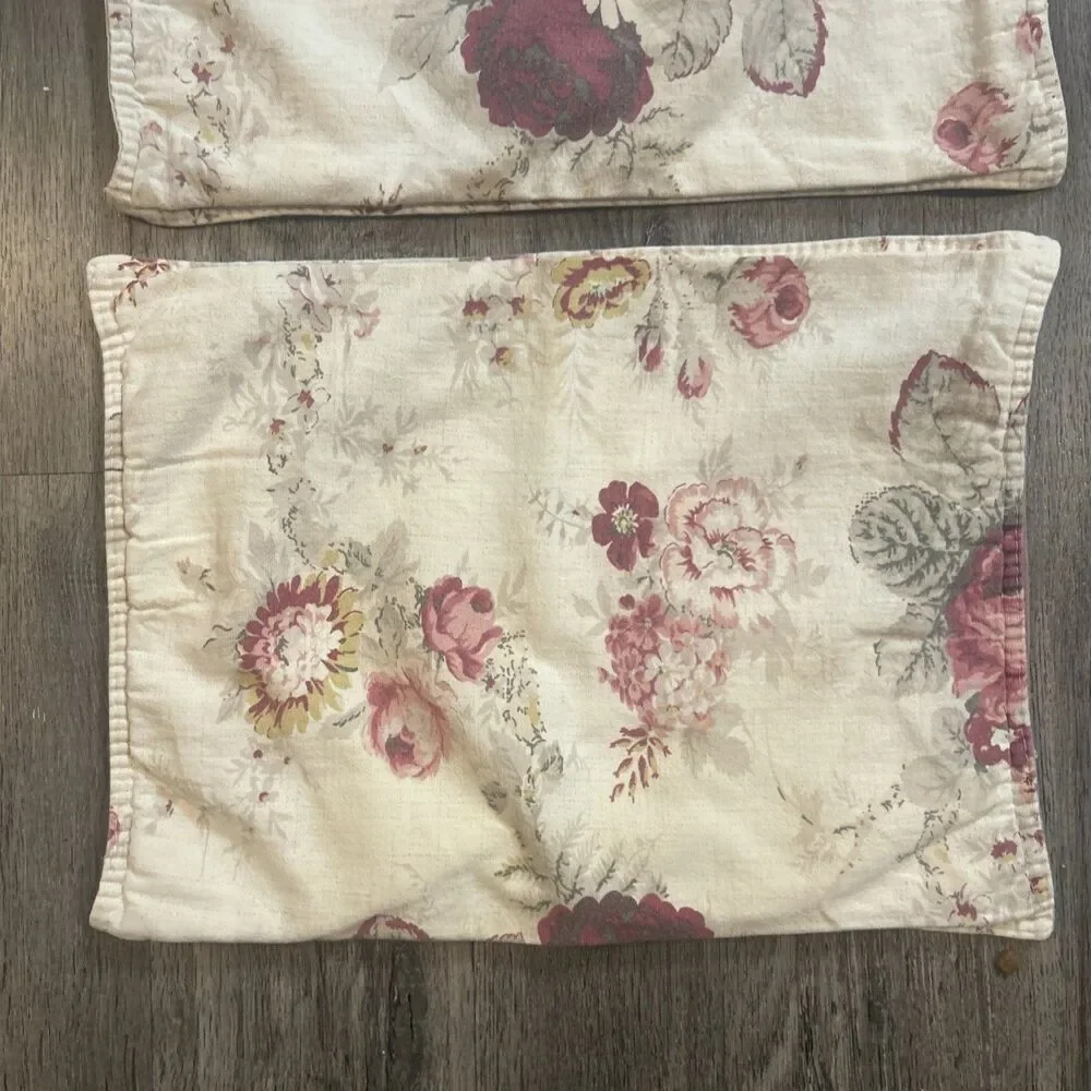 VTG Six Waverly Garden Placemats Norfolk Rose Pattern Shabby Chic Country